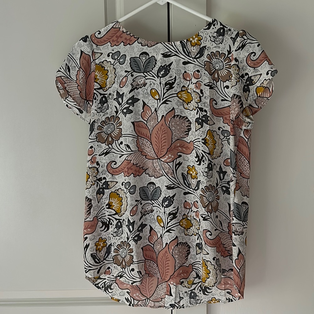 Loft Button Back Blouse